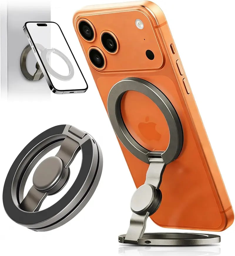 Magnetic Ring Phone Stand & Fidget Spinner – 2-in-1 Foldable 360° Rotating Magnetic Grip