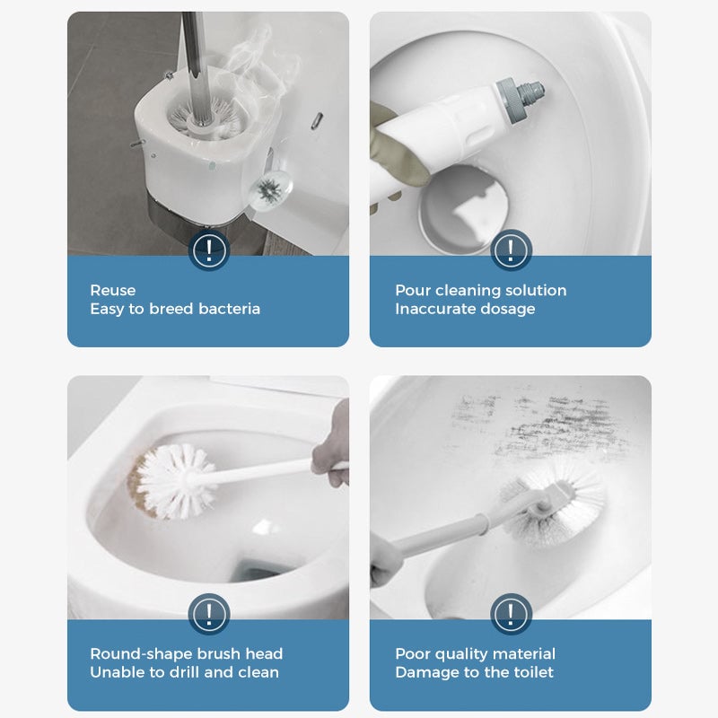🚽💦Hands-Free Cleaning Gadget🧽Disposable toilet cleaning tool