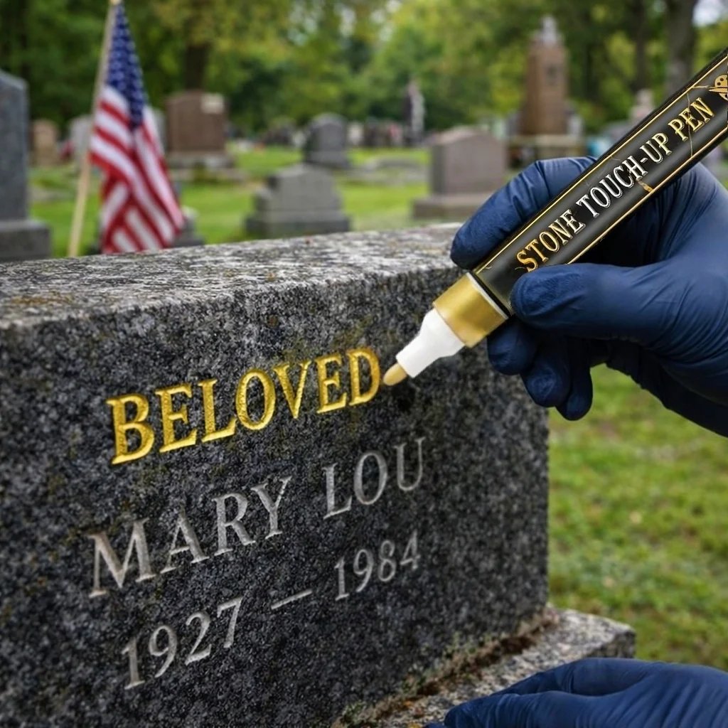 Golden Tombstone Marker Pen for Restoring Faded Grave Inscriptions(2PCS)