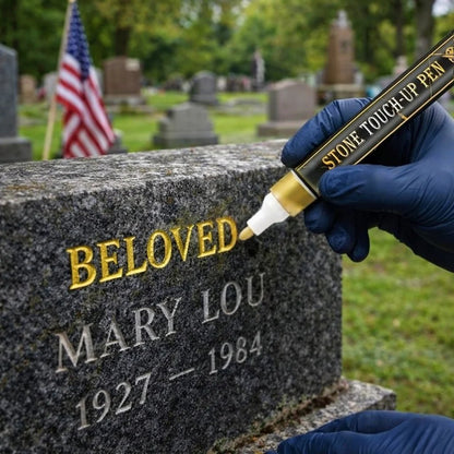 Golden Tombstone Marker Pen for Restoring Faded Grave Inscriptions(2PCS)