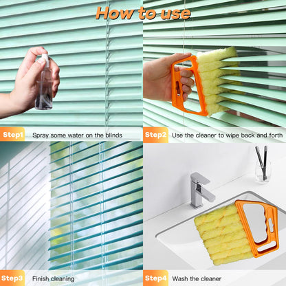 4 Pcs Microfiber Blind Cleaner Duster Tool for Window & Air Vent