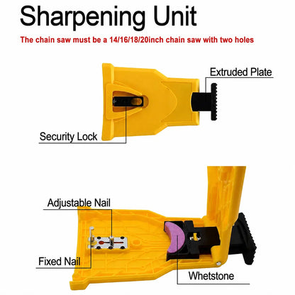 TYIIPLUS™ Portable Bar-Mounted Chainsaw Sharpener – Fast Chain Sharpening Tool for 14"–20" Chainsaws