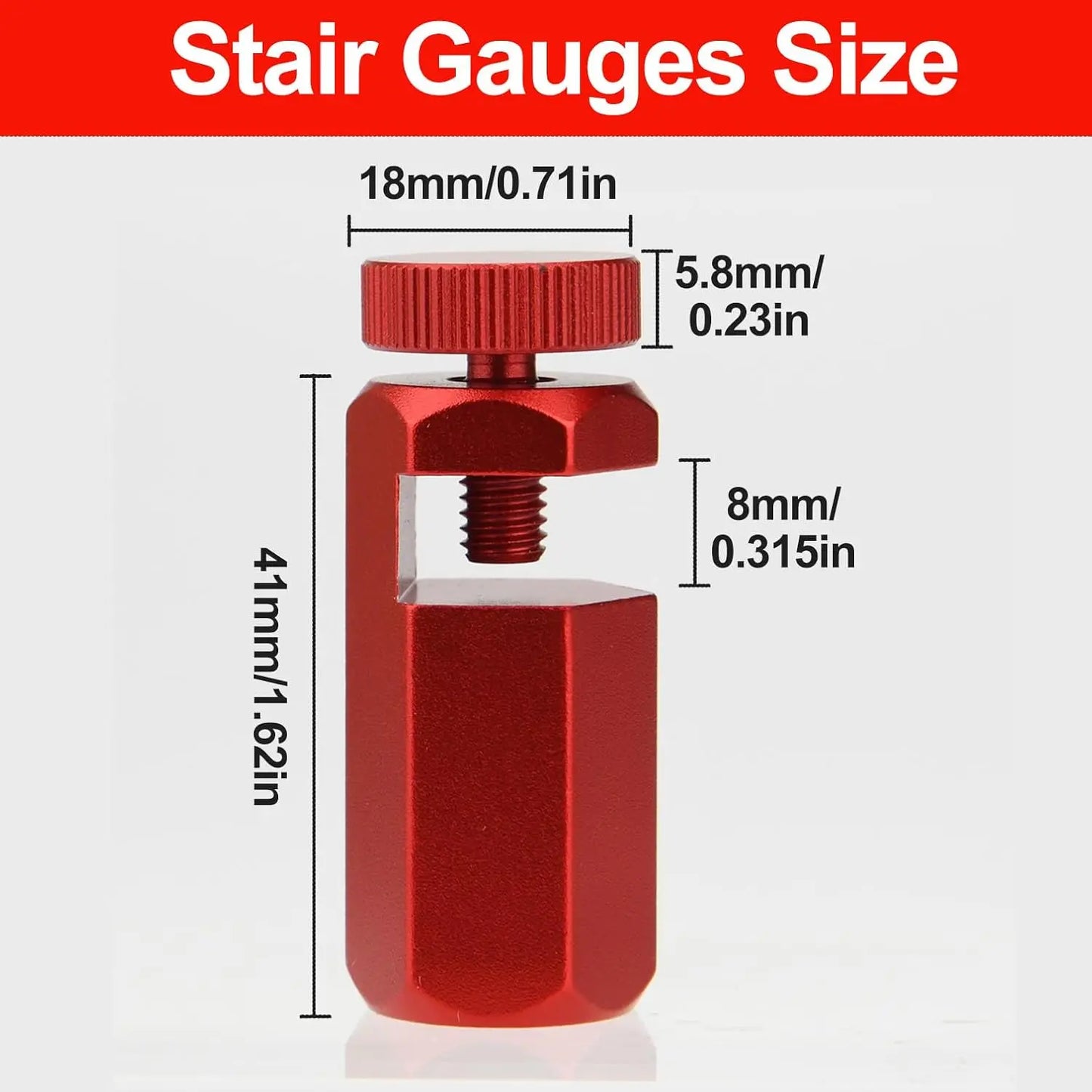 Tall Stair Gauges for Framing Square – With Holder & Hook