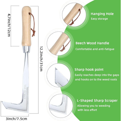2026 Upgraded Crack Weeder Tool – Pull Weeds From The Root, Not The Leaves