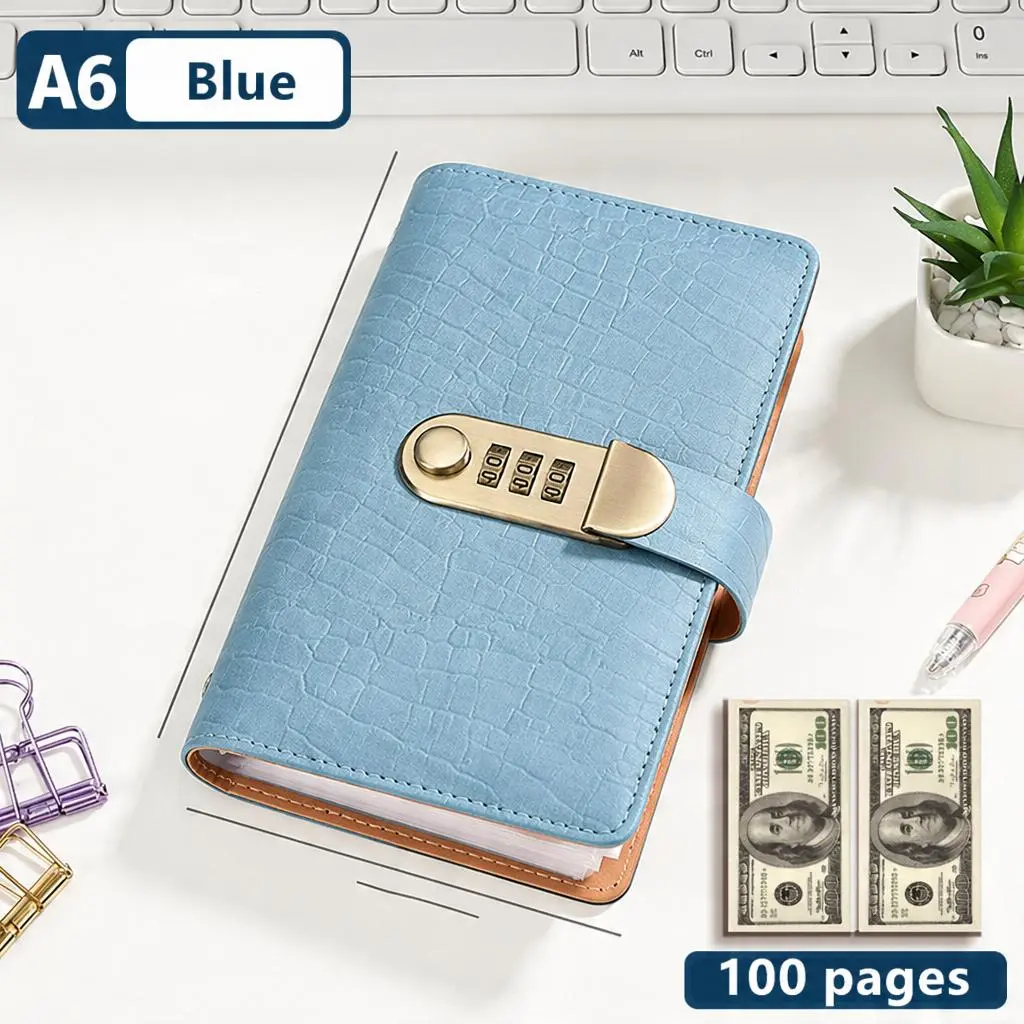 TYIIPLUS™ Cash Savings Binder with Combination Lock – Large Capacity Money Organizer & Secure Cash Storage Book