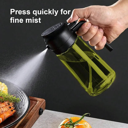 2-in-1 Glass Oil Sprayer & Dispenser – Leak-Proof Kitchen Bottle