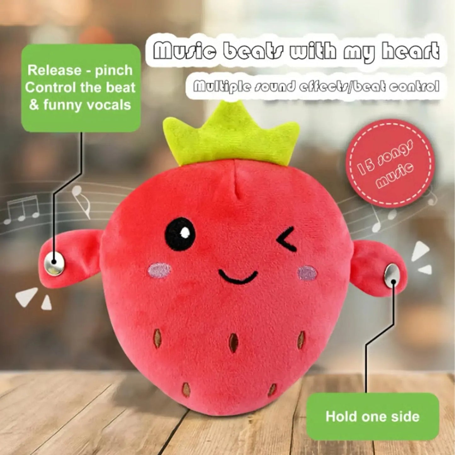 💖 Interactive Music Plush Toy Set 🍌🍓🥕