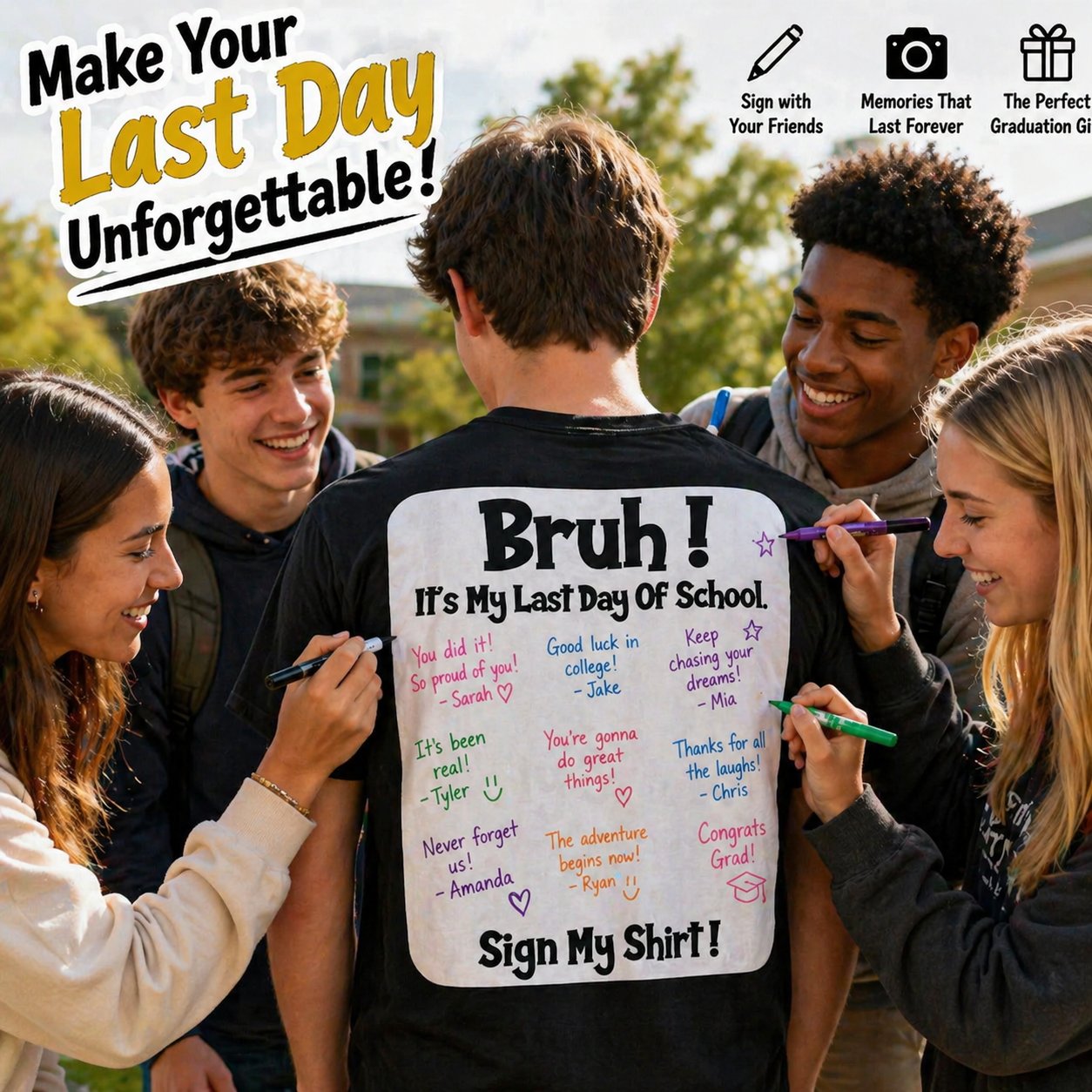 Signature Bruh Its My Last Day Of School T-shirt