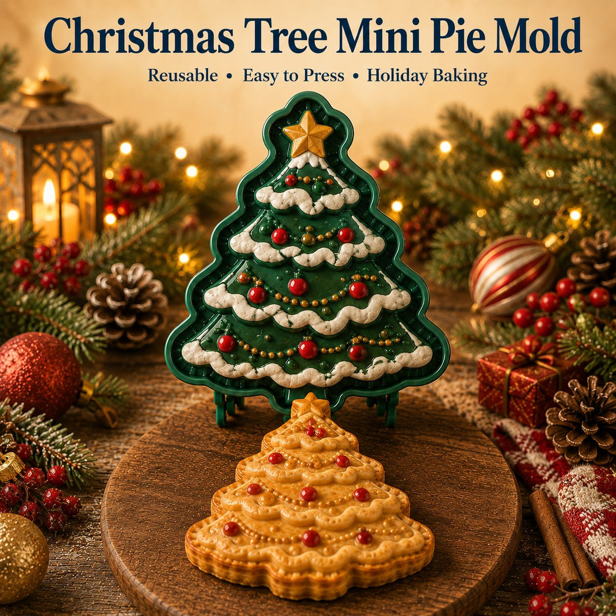 🎄 Christmas Mini Pie Mold Collection | 8 Designs