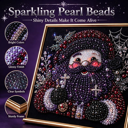 🖤 Premium 3D Pearl Dark Gothic Diamond Painting Art Kit | Luxury Flocked Canvas with Scratch-Resistant Non-Fading Pearl Beads DIY Dark Academia Decor 💀🕯️✨
