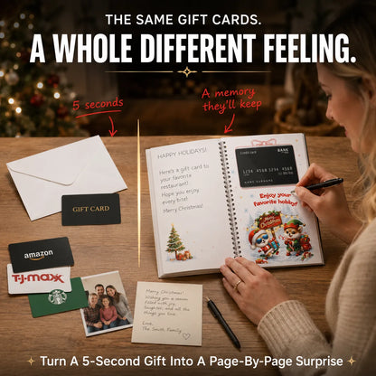 🔥🎁Ready for Christmas!🎅Christmas Gift Card Booklet -👍DIY Spiral-Bound Christmas Gift Card Holder Book