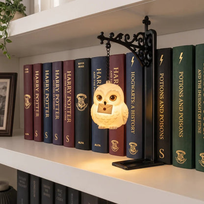 ✨📖Enchanted Hanging Animal Bookshelf Light – Glowing Book Nook Decor for Readers