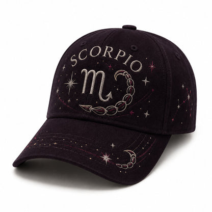 ♈♉12 Zodiac Signs Embroidered Cap Collection – Celestial Hats Made for Every Personality 🧢100% Cotton