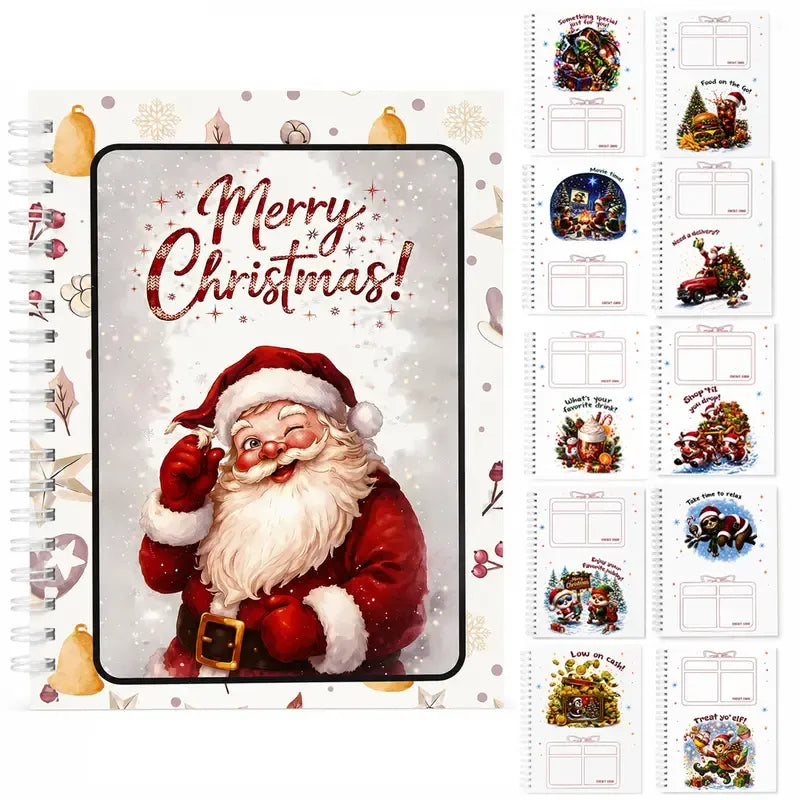 🔥🎁Ready for Christmas!🎅Christmas Gift Card Booklet -👍DIY Spiral-Bound Christmas Gift Card Holder Book