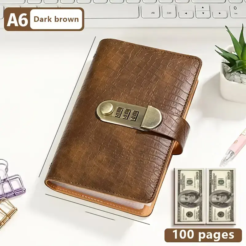 TYIIPLUS™ Cash Savings Binder with Combination Lock – Large Capacity Money Organizer & Secure Cash Storage Book