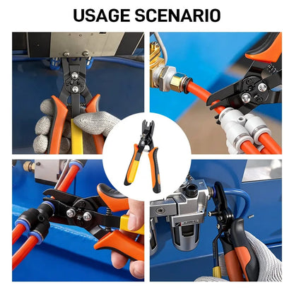 Heavy Duty Push-to-Connect Air Hose Connector Remover Pliers - 1-Hand Tool