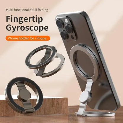 Magnetic Ring Phone Stand & Fidget Spinner – 2-in-1 Foldable 360° Rotating Magnetic Grip