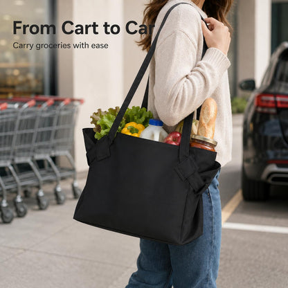 Tyiiplus™ Large Capacity Foldable Tote Bag – Waterproof Shoulder Bag for Travel, Shopping & Everyday Use
