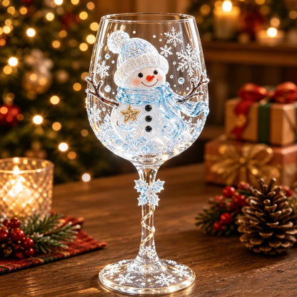 🎅🍷Christmas 3D Wine Glass Collection Gift Box Set✨