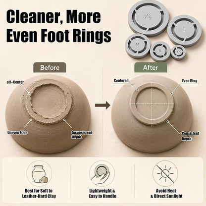 Pottery Foot Ring Tool Set