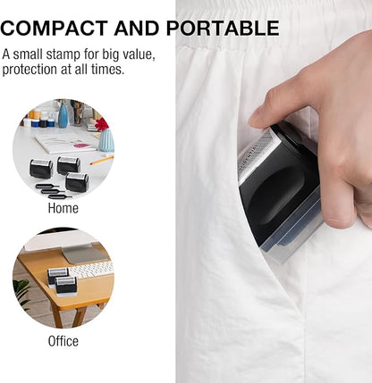 Privacy Protection Security Roller Stamp — Address & Billing Info Blocker, Home & Office Mailing Essentials 100m Long-Lasting Roll