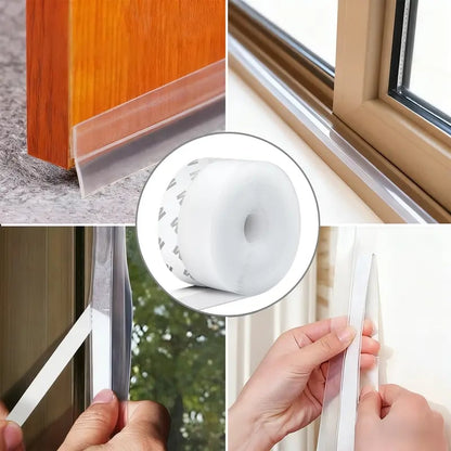 16.4 ft Door Weather Stripping | Adhesive Draft Stopper Seal Strip for Doors, Windows & Shower Doors