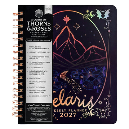 🌙 A Court of Thorns and Roses: Velaris 2027 Weekly Planner ✨ Fantasy Organizer