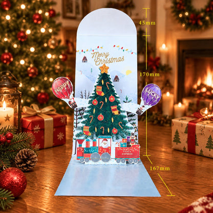 🎄Handmade 3D Christmas Money Card – Pop-Up Holiday Card with Cash Envelope & Message Space 💌✍💵