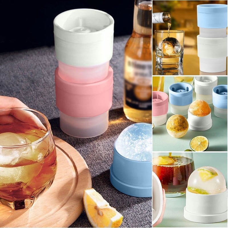 🧊 3-Pack Ice Ball Maker Moulds - For Whiskey, Cocktails, Bourbon
