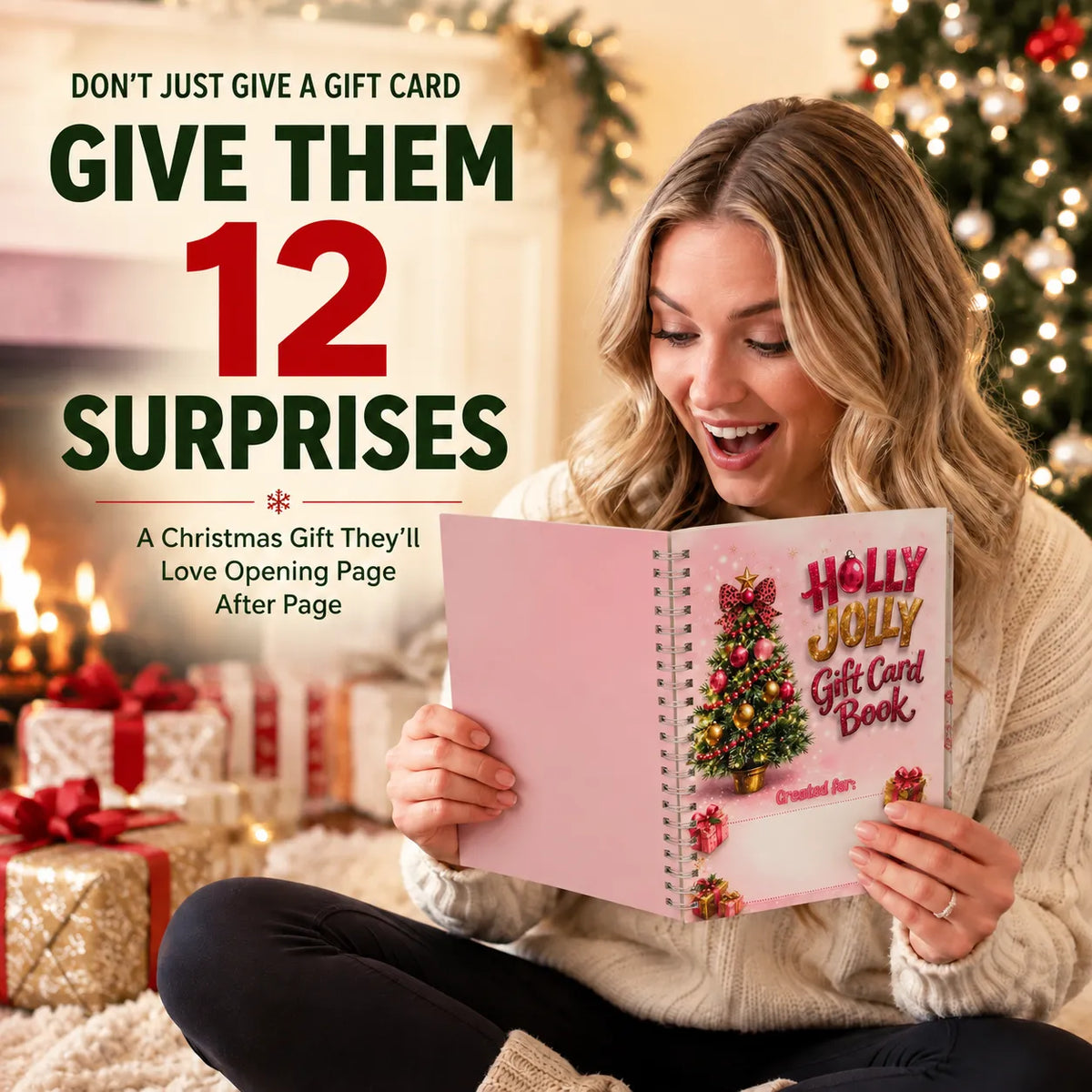 🔥🎁Ready for Christmas!🎅Christmas Gift Card Booklet -👍DIY Spiral-Bound Christmas Gift Card Holder Book
