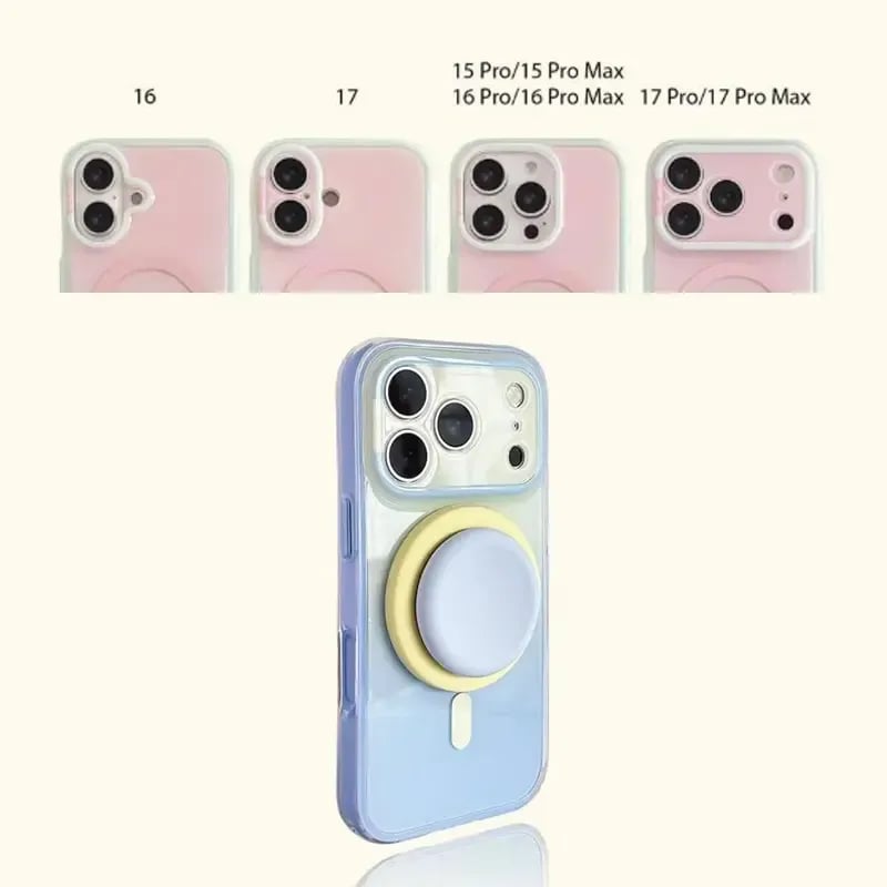 TYIIPLUS™ Magnetic Gradient Phone Case with Liquid Stand for iPhone