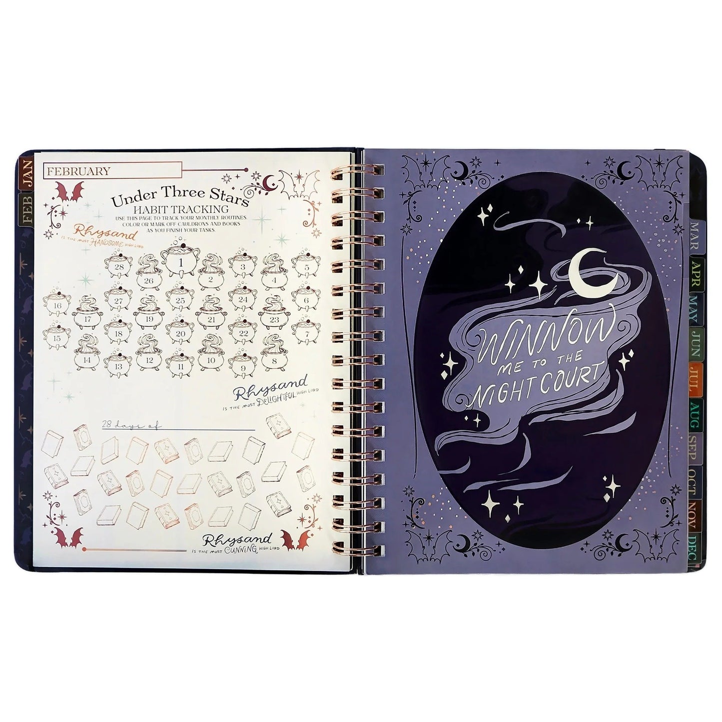 🌙 A Court of Thorns and Roses: Velaris 2027 Weekly Planner ✨ Fantasy Organizer