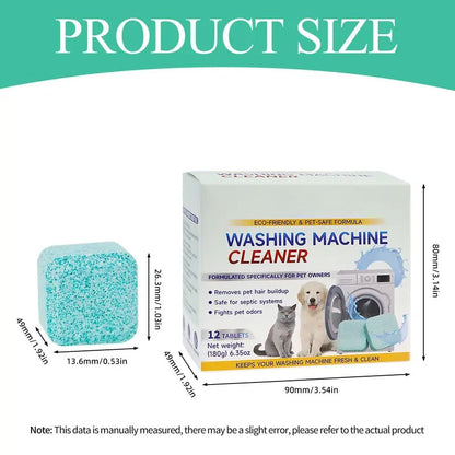 Washing Machine Cleaner Descaler - Deep Cleaning Tablets For HE Front Loader & Top Load Washer