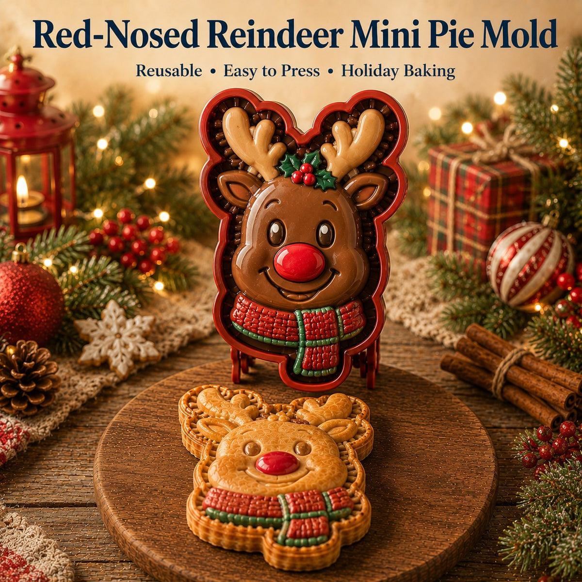 🎄 Christmas Mini Pie Mold Collection | 8 Designs