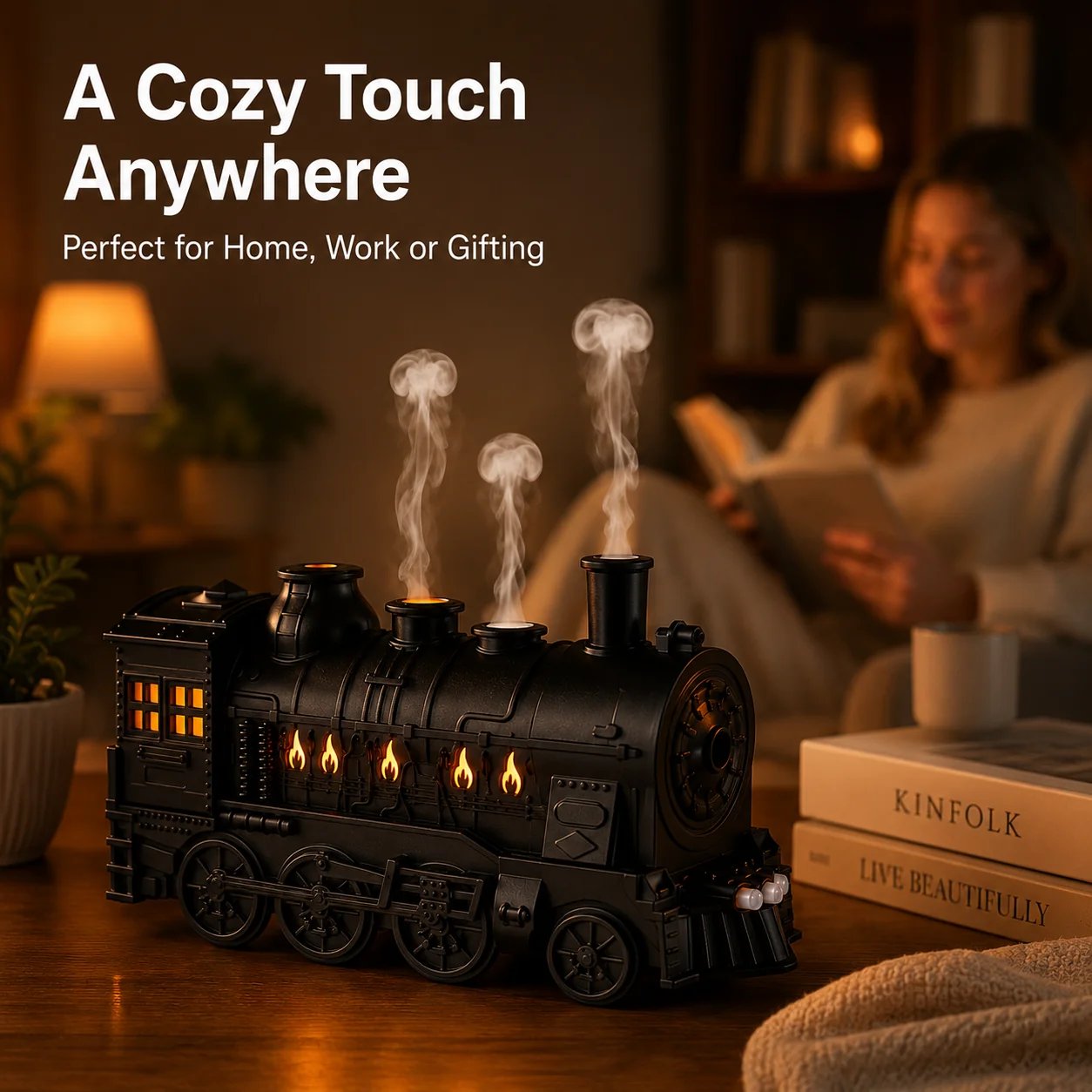 🚂♨️ Vintage Steam Train Aroma Oil Diffuser & Humidifier