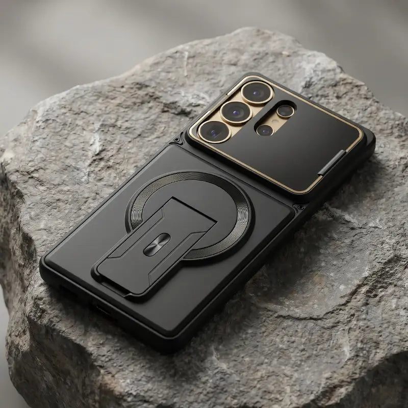 TYIIPLUS™ Magnetic Kickstand Phone Case for Samsung Galaxy S Series – Shockproof Slim Case with Camera Lens Protection & Hidden Stand