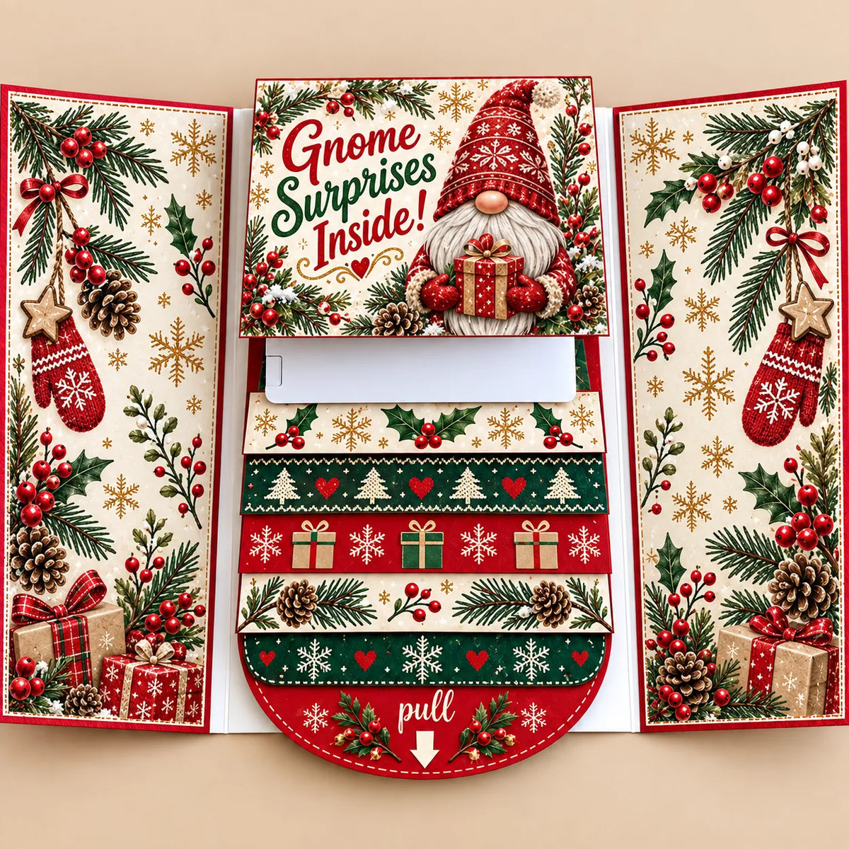 🎅🎁 New 2026 Waterfall Christmas Gift Card Booklet