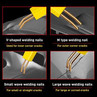 ⚒️2 in 1 Plastic Welding Kit (200PCS 4 Types Portable Automotive Hot Welding Staplers)