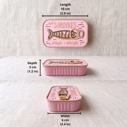 Sardine Tin Travel Jewelry Case