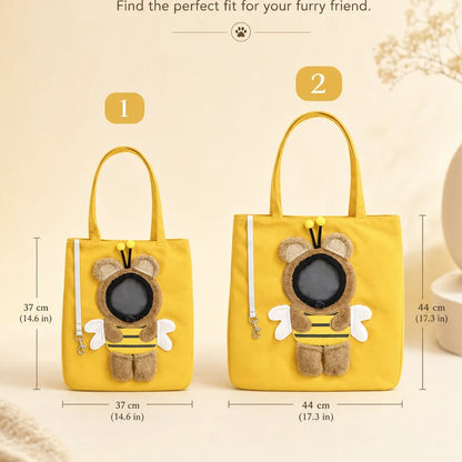 Tyiiplus™ CarryPaws Plush Pet Carrier Tote