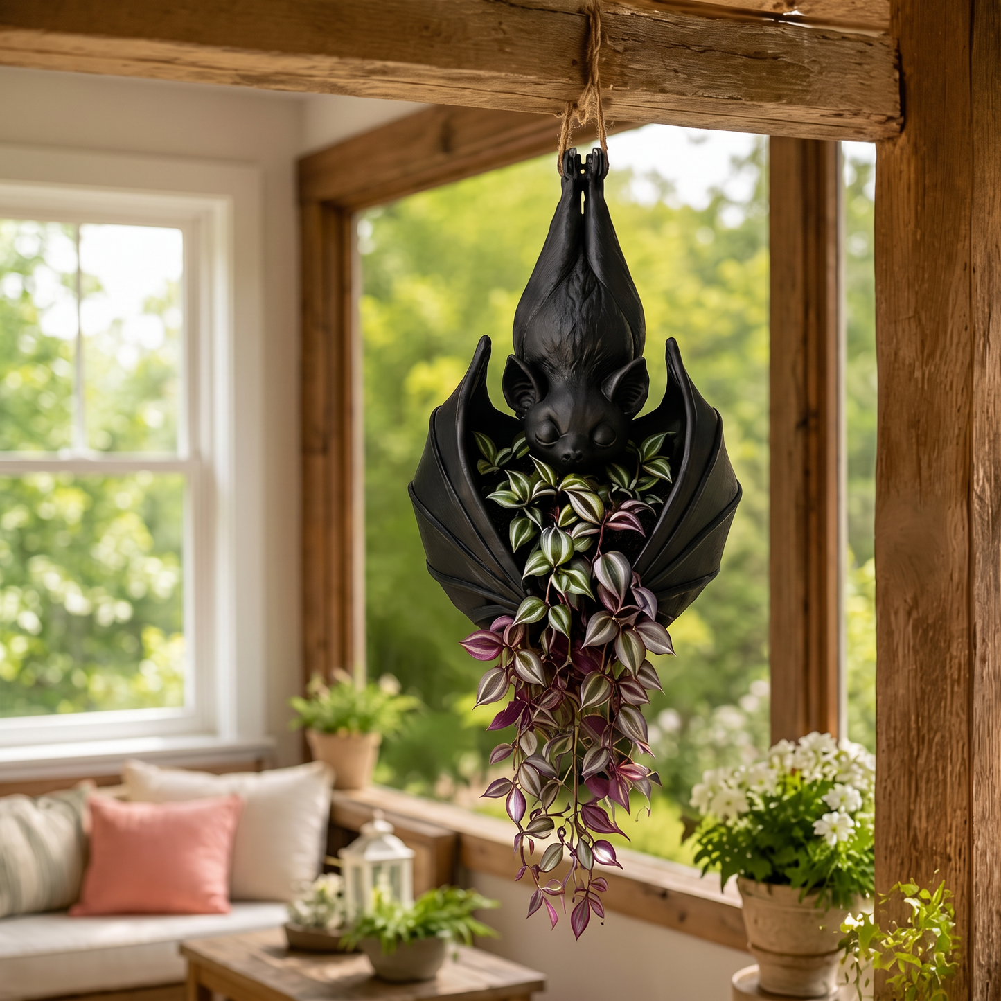 🦇 HOT SALE | Gothic Bat Hanging Planter – Unique Indoor & Outdoor Plant Decor