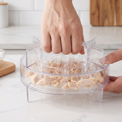 Transparent Meat Shredder – Easy Twist Tool for Chicken, Pork & Beef