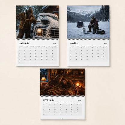 🦶 Bigfoot 2027 Calendar - Funny Sasquatch Wall Calendar
