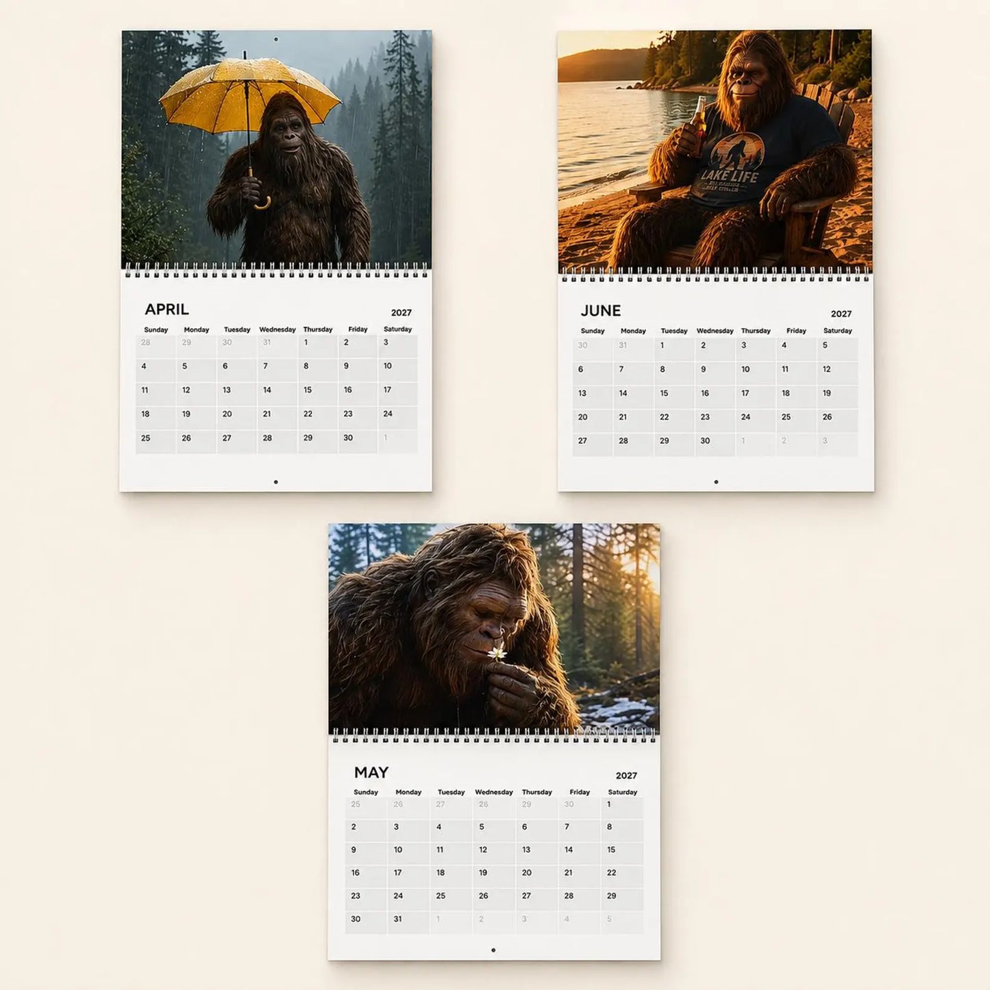 🦶 Bigfoot 2027 Calendar - Funny Sasquatch Wall Calendar