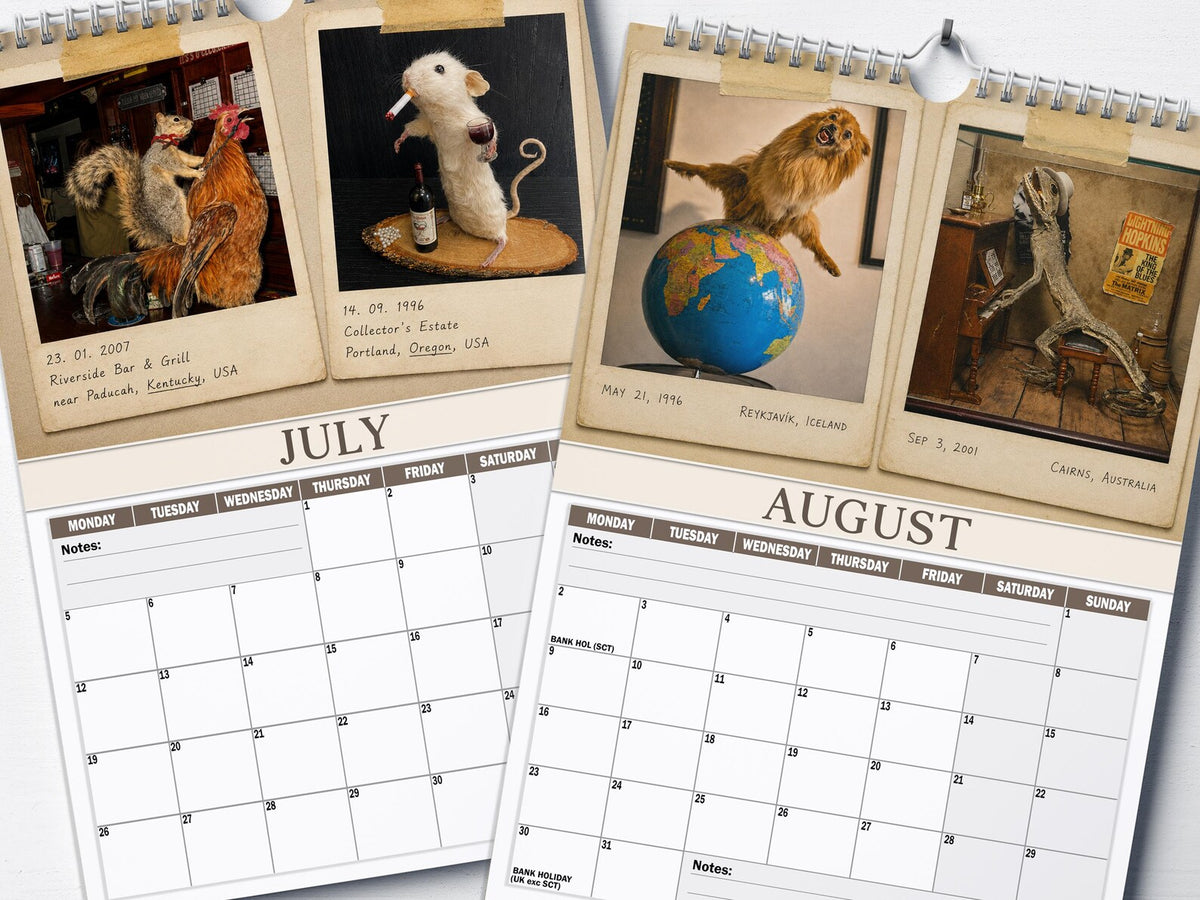 😂Bad Taxidermy Calendar 2027 – Funny & Bizarre Animal Specimens