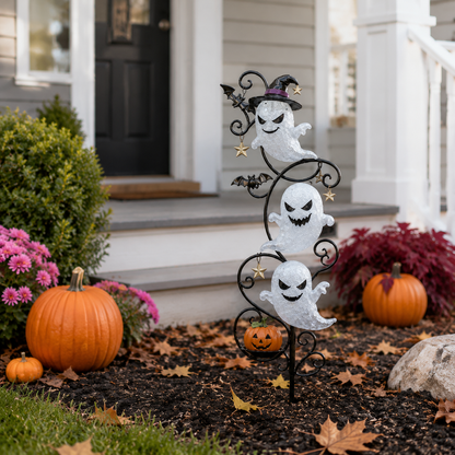👻 Solar Halloween Little Ghost Garden Stake Light