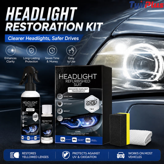 Headlight Restoration Fluid with Crystalline Protective Coating