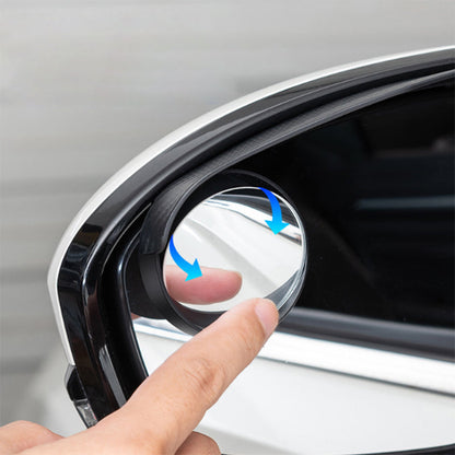 Car Rearview Mirror Rain Visor with 360° Adjustable Blind Spot Round Mirror