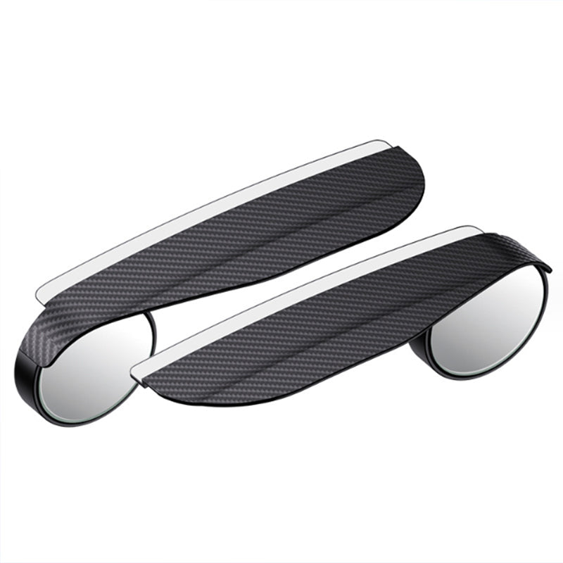Car Rearview Mirror Rain Visor with 360° Adjustable Blind Spot Round Mirror