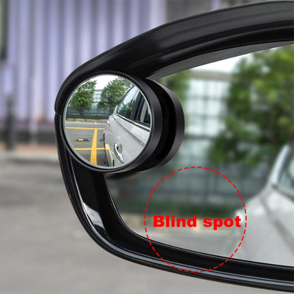 Car Rearview Mirror Rain Visor with 360° Adjustable Blind Spot Round Mirror